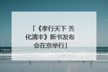 《孝行天下 善化清丰》新书发布会在京举行