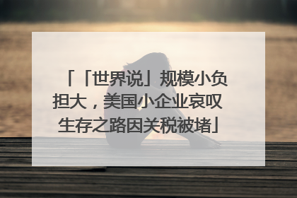 「世界说」规模小负担大，美国小企业哀叹生存之路因关税被堵
