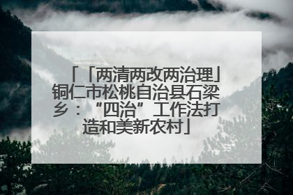 「两清两改两治理」铜仁市松桃自治县石梁乡：“四治”工作法打造和美新农村