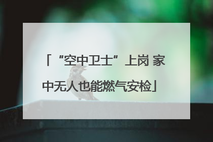 “空中卫士”上岗 家中无人也能燃气安检