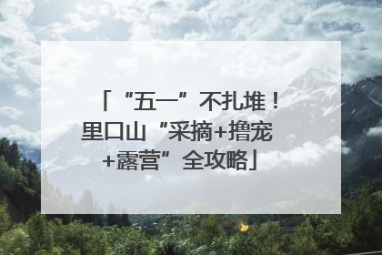 “五一”不扎堆！里口山“采摘+撸宠+露营”全攻略