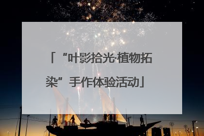 “叶影拾光·植物拓染”手作体验活动