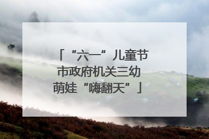 “六一”儿童节 市政府机关三幼萌娃“嗨翻天”