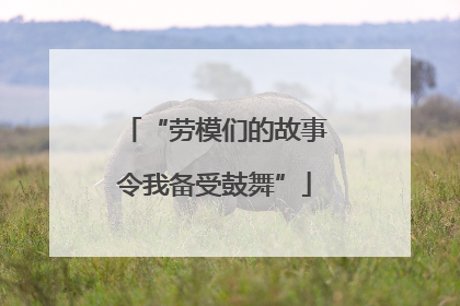 “劳模们的故事令我备受鼓舞”