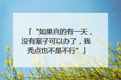 “如果真的有一天，没有案子可以办了，我秃点也不是不行”