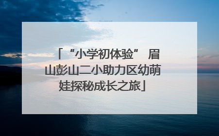 “小学初体验” 眉山彭山二小助力区幼萌娃探秘成长之旅
