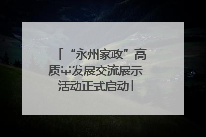 “永州家政”高质量发展交流展示活动正式启动