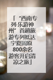 “西南专列·乐游神州”首趟旅游专列抵达宁夏固原 800余名游客开启清凉之旅