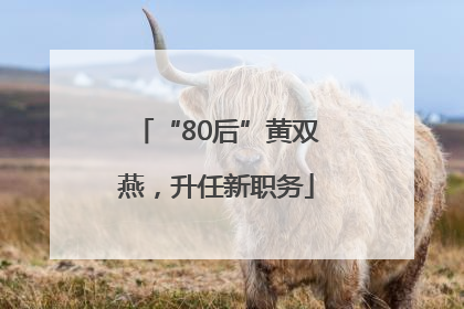 “80后”黄双燕，升任新职务