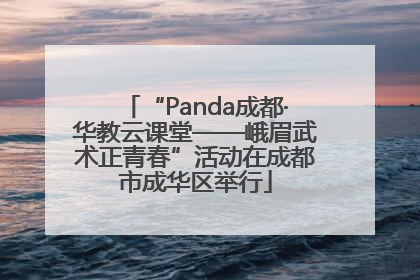 “Panda成都·华教云课堂——峨眉武术正青春”活动在成都市成华区举行