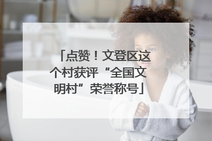 点赞！文登区这个村获评“全国文明村”荣誉称号