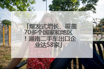 爆发式增长、覆盖70多个国家和地区！湖南二手车出口企业达58家