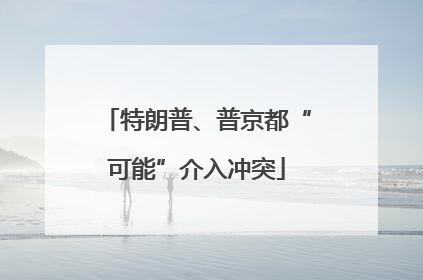 特朗普、普京都“可能”介入冲突