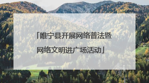 睢宁县开展网络普法暨网络文明进广场活动