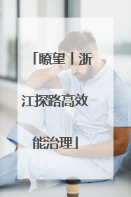 瞭望丨浙江探路高效能治理