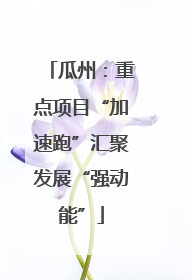 瓜州：重点项目“加速跑”汇聚发展“强动能”