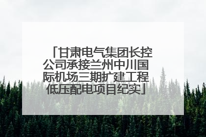 甘肃电气集团长控公司承接兰州中川国际机场三期扩建工程低压配电项目纪实