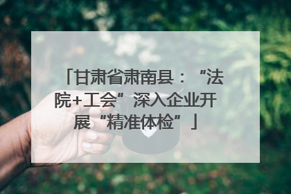 甘肃省肃南县：“法院+工会”深入企业开展“精准体检”
