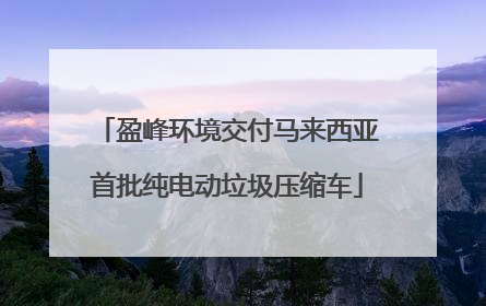 盈峰环境交付马来西亚首批纯电动垃圾压缩车