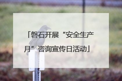 磐石开展“安全生产月”咨询宣传日活动
