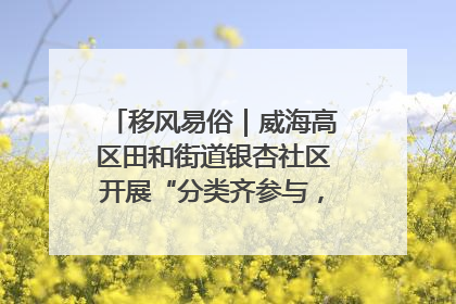 移风易俗｜威海高区田和街道银杏社区开展“分类齐参与，低碳新时尚”垃圾分类主题宣传活动