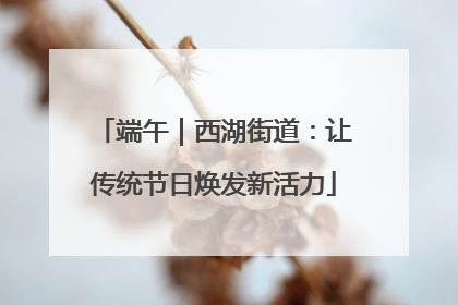 端午｜西湖街道：让传统节日焕发新活力