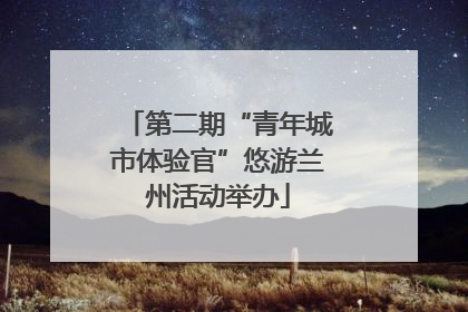 第二期“青年城市体验官”悠游兰州活动举办