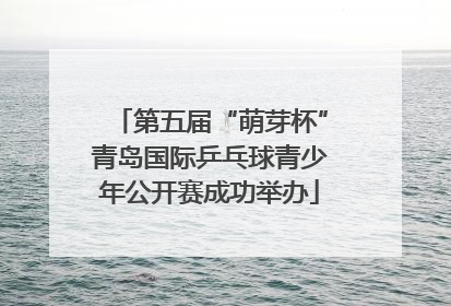 第五届“萌芽杯”青岛国际乒乓球青少年公开赛成功举办