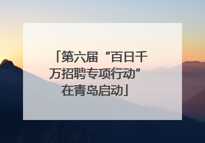第六届“百日千万招聘专项行动”在青岛启动