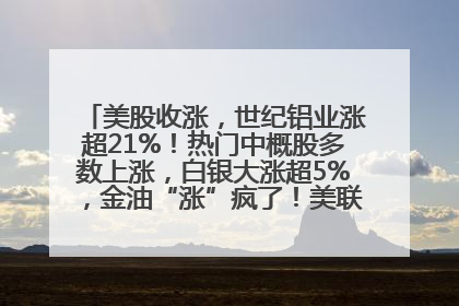 美股收涨，世纪铝业涨超21%！热门中概股多数上涨，白银大涨超5%，金油“涨”疯了！美联储官员最新表态