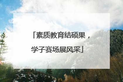 素质教育结硕果，学子赛场展风采
