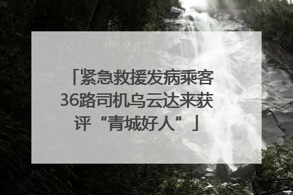 紧急救援发病乘客 36路司机乌云达来获评“青城好人”