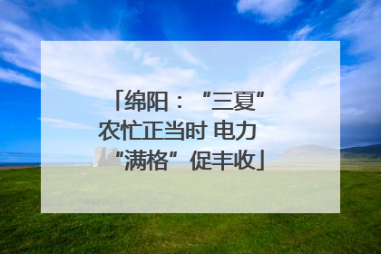 绵阳：“三夏”农忙正当时 电力“满格”促丰收