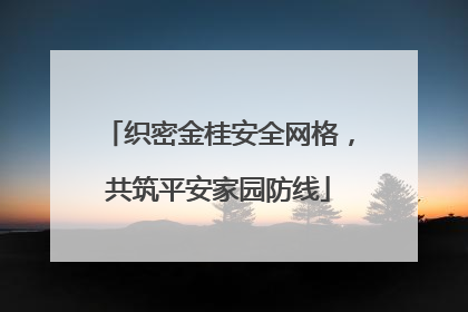 织密金桂安全网格，共筑平安家园防线