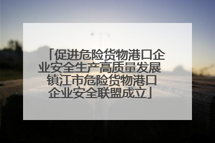 促进危险货物港口企业安全生产高质量发展 镇江市危险货物港口企业安全联盟成立