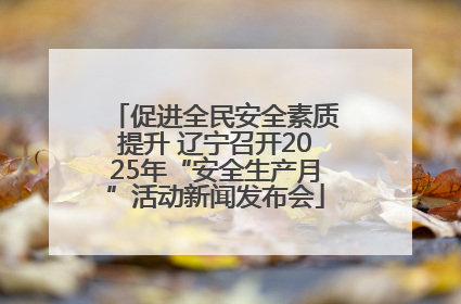 促进全民安全素质提升 辽宁召开2025年“安全生产月”活动新闻发布会