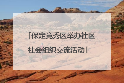 保定竞秀区举办社区社会组织交流活动