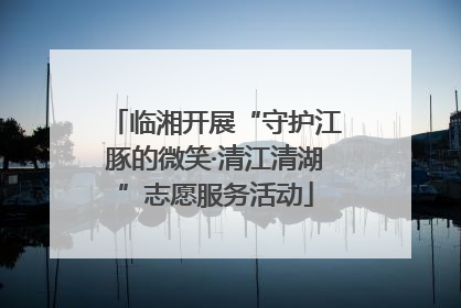 临湘开展“守护江豚的微笑·清江清湖”志愿服务活动