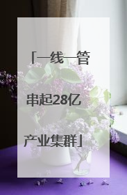 一线一管串起28亿产业集群