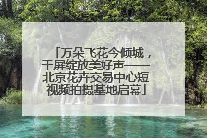 万朵飞花今倾城，千屏绽放美好声——北京花卉交易中心短视频拍摄基地启幕