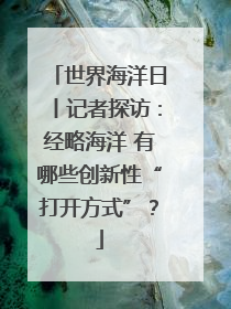 世界海洋日丨记者探访：经略海洋 有哪些创新性“打开方式”？