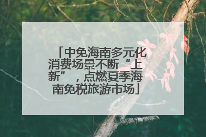 中免海南多元化消费场景不断“上新”，点燃夏季海南免税旅游市场