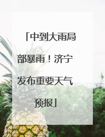 中到大雨局部暴雨！济宁发布重要天气预报