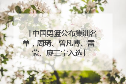中国男篮公布集训名单，周琦、曾凡博、雷蒙、廖三宁入选