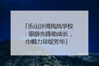 乐山沙湾凤凰学校：银龄先锋助成长，巾帼力量绽芳华