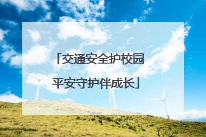 交通安全护校园 平安守护伴成长