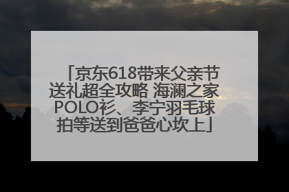 京东618带来父亲节送礼超全攻略 海澜之家POLO衫、李宁羽毛球拍等送到爸爸心坎上