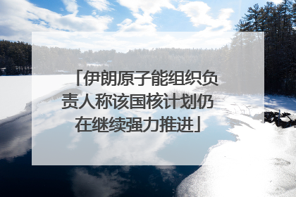 伊朗原子能组织负责人称该国核计划仍在继续强力推进