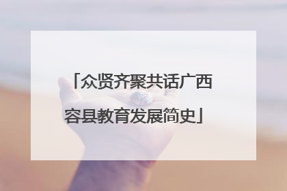众贤齐聚共话广西容县教育发展简史