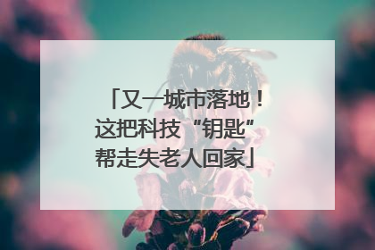 又一城市落地！这把科技“钥匙”帮走失老人回家